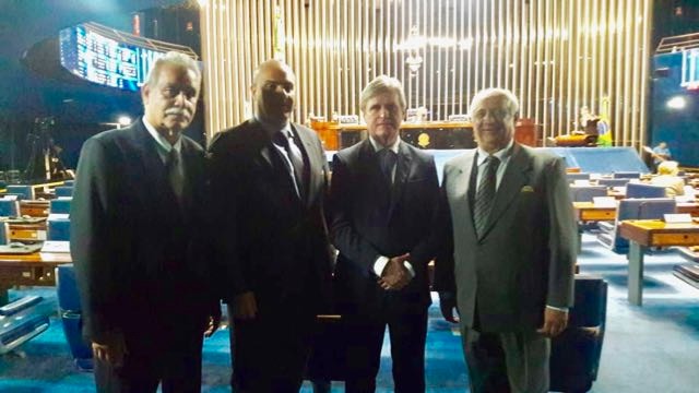 Presidente do Brasilcom visita o Senado Federal para reuniões com os senadores Álvaro Dias e Dario Berger